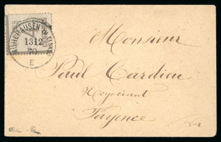 Stamp of France » Guerre de 1870-1871 1870, Alsace Lorraine Y&T n°3b (burelage renversé)