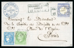 Stamp of France » Guerre de 1870-1871 1872, Devant de lettre en "double port franco-allemand"