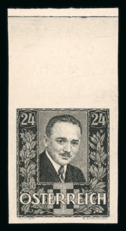 Stamp of Austria » 1st. Republic Austria Österreich 1934 Dollfuss 24g ungezähnter Schwarzdruck