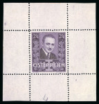 Stamp of Austria » 1st. Republic AUSTRIA ÖSTERREICH 1934 Dollfuss 24g als Einzelabzug in leuchtend dunkelviolett