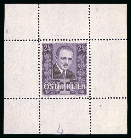 Stamp of Austria » 1st. Republic AUSTRIA ÖSTERREICH 1934 Dollfuss 24g als Einzelabzug in leuchtend dunkelviolett