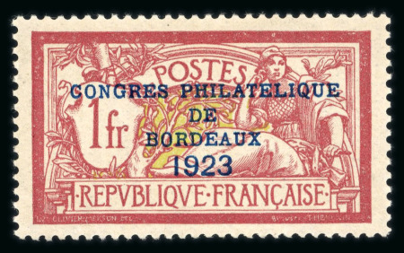 Stamp of France » Émissions à partir de 1900 1923, Merson Y&T n°182, surcharge Congrès Philatélique