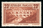 Stamp of France » Émissions à partir de 1900 1929, Pont du gard Y&T n°262A, 20f chaudron, neuf **