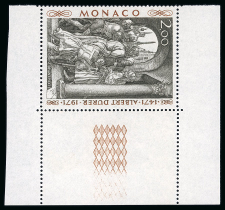 Stamp of Colonies françaises » Monaco 1972, Monaco variété Albert au lieu de Albrecht Dürer