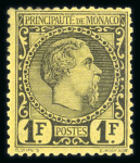 Stamp of Colonies françaises » Monaco 1885, Charles III 1f. Y&T n° 9 neuf ** MNH, si