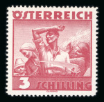 Stamp of Austria » 1st. Republic Austria Österreich 1934-36 Trachten 3S & 5S Probedrucke in braunkarmin **