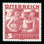 Stamp of Austria » 1st. Republic Austria Österreich 1934-36 Trachten 3S & 5S Probedrucke in braunkarmin **