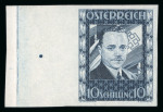 Stamp of Austria » 1st. Republic Austria Österreich 1936 Dollfuß 10S UNGEZÄHNT vom linken Rand, postfr.