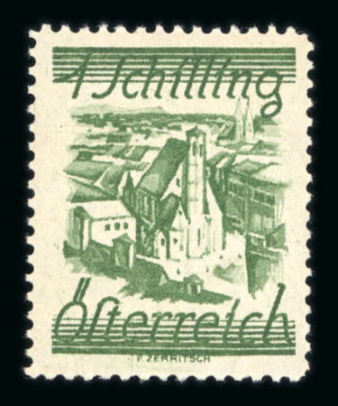Stamp of Austria » 1st. Republic Austria Österreich 1925-27 Ziffernserie 1S gelbgrün postfr.
