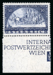 Stamp of Austria » 1st. Republic Austria Österreich 1933 WIPA Faser aus Block postfr.