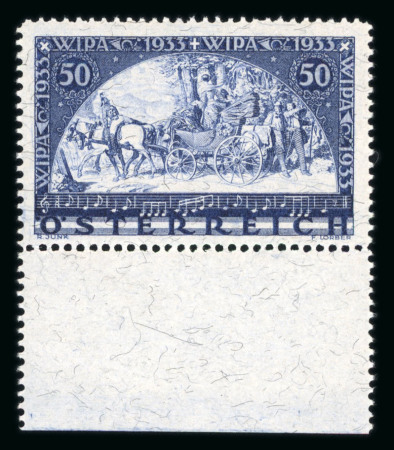Stamp of Austria » 1st. Republic Austria Österreich WIPA Faser postfr. Unterrandstück