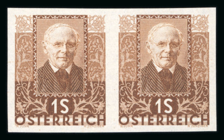 Stamp of Austria » 1st. Republic Austria Österreich 1931 Dichter in ungezähnten Paaren