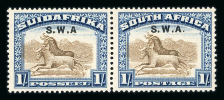 Stamp of South West Africa SWA 1927-30 pictorial 2d to 10/- imprint pairs mnh