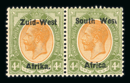 Stamp of South West Africa SWA 1923 Type I 4d  pair Wes variety mh