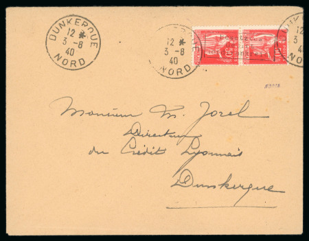 Stamp of France » Guerre 1940, Dunkerque et Coudekerque, lot de 4 lettres avec