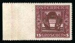Stamp of Austria » 1st. Republic Austria Österreich 1926 Nibelungen 15g links ungezähnt