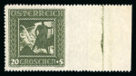 Stamp of Austria » 1st. Republic Austria Österreich 1926 Nibelungen 20g rechts ungezähnt