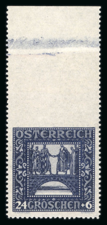 Stamp of Austria » 1st. Republic Austria Österreich 1926 Nibelungen 24g oben ungezähnt