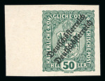 Stamp of Austria » Deutsch-Österreich Austria Österreich 1918-19 50H Wappen ungezähnt mit Doppelaufdruck