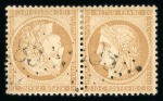 Stamp of France » Siège de Paris 1870 1870, Siège Y&T n°36, 10c bistre en paire tête-bêche,