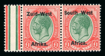 Stamp of South West Africa SWA 1923 Type I £1  pair mnh