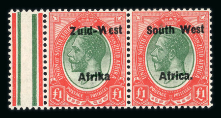 Stamp of South West Africa SWA 1923 Type 2 10m spacing £1 no stop var mnh