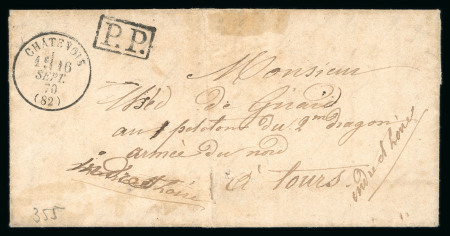 Stamp of France » Ballons Montés 1870-1871, dans un album, belle collection de lettres