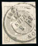 Stamp of France » Emission de Bordeaux 1870 1870, Cérès Bordeaux Y&T n°41B, 4c gris oblitéré cad