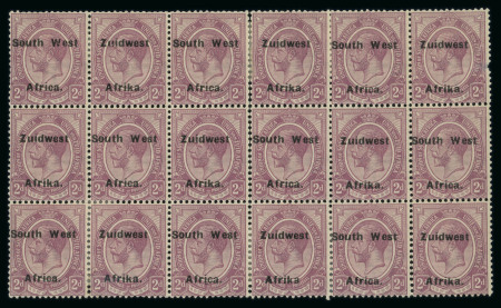 Stamp of South West Africa SWA 1924 Type VIa ovpt 16.5mm 2d variety mint and used