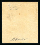 Stamp of France » Empire 1853-1862 1853, Napoléon non dentelé Y&T n°16, 40c orange neuf