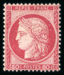 Stamp of France » Emission Cérès 1871-72 1871, Cérès dentelé Y&T n°57a, 80c rose-carmin (rare