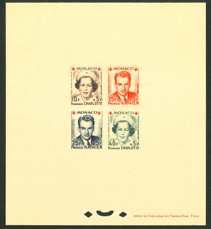 Stamp of Colonies françaises » Monaco 1949, Epreuve collective de la série Croix Rouge Y&T