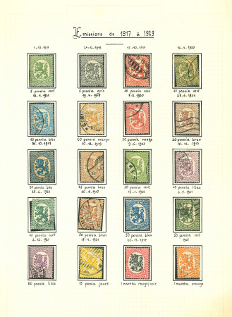 Stamp of Finland Finland, 1917-1930, collection lion type definitives, specialized old-time collection