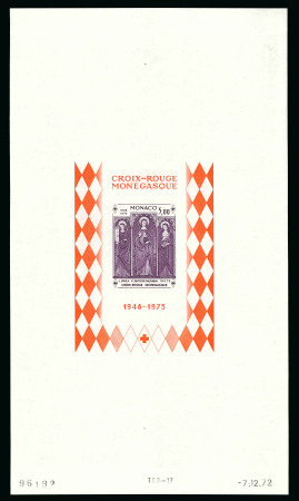 Stamp of Colonies françaises » Monaco 1973, superbe ensemble de 7 blocs Croix-Rouge Y&T n°7