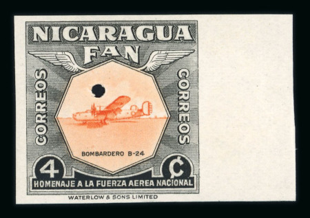 Stamp of Nicaragua Nicaragua 1954 National air force Waterlow & Sons imperf proofs