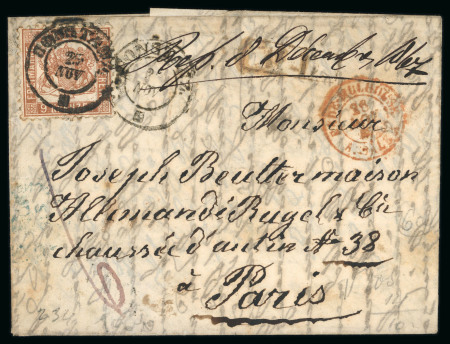 Stamp of German States » Baden Baden 1860s group of seven covers
