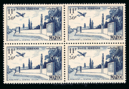 Stamp of Colonies françaises » Maroc 1952, série Temara poste aérienne Y&T n° 89-92 en blocs