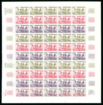 Stamp of France » Émissions à partir de 1900 1968, Jeux Olympiques de Mexico Y&T n°1573, feuille