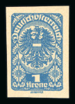 Stamp of Austria » Deutsch-Österreich Austria Österreich 1919-20 Freimarken kpl. Satz aller bekannten ungezähnten Werte, postfr