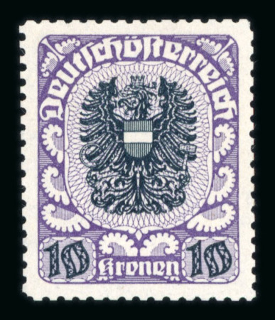 Stamp of Austria » Deutsch-Österreich Austria Österreich 1920-21 Wappenserie 10K in 5 verschiedenen Farbproben, *