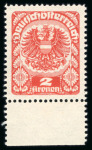 Stamp of Austria » Deutsch-Österreich Austria Österreich 1920-21 Wappenserie 2K Farbprobe in rot, **