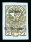 Stamp of Austria » Deutsch-Österreich Austria Österreich 1920 Kärnten Abstimmung UNGEZÄHNTE kl. Werte 5H --> 60H in Paaren