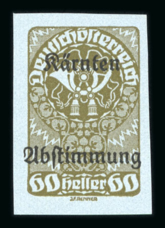 Stamp of Austria » Deutsch-Österreich Austria Österreich 1920 Kärnten Abstimmung UNGEZÄHNTE kl. Werte 5H --> 60H in Paaren