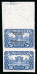 Stamp of Austria » Deutsch-Österreich Austria Österreich 1920 Kärnten 5K Paar mit und ohne Aufdruck, (*)