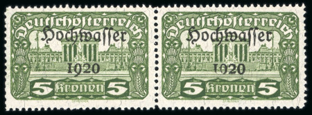 Stamp of Austria » Deutsch-Österreich Austria Österreich Hochwasser 5K Paar mit 1920 + 1020, postfr.