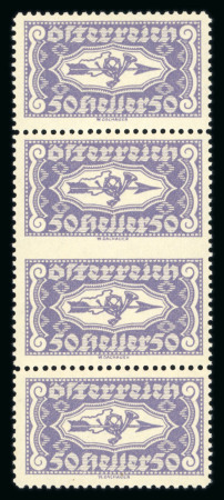 Stamp of Austria » 1st. Republic Austria Österreich 1921 Eilmarke 50H mit ungezähnter Mitte **