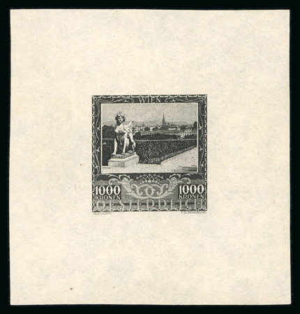 Stamp of Austria » 1st. Republic Austria Österreich 1923 Landeshauptstädte in Schwarzdruck Einzelproben, RR!