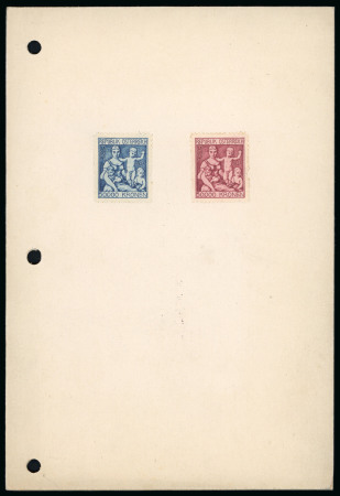 Stamp of Austria » 1st. Republic Austria Österreich 1924 Essays 50000K blau und lilarot in Zeichnung der 500K
