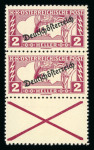 Stamp of Austria » Deutsch-Österreich Austria Österreich 1919 2H Eilmarke gez. 11 1/2 : 12 1/2 in senkr. Paar mit Andreaskreuz unten