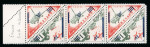 Stamp of Colonies françaises » Monaco 1956, taxe surchargé Maury n°491A/492A, bande de 3